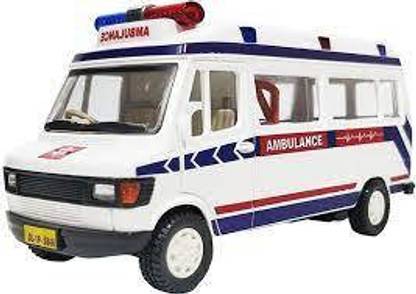 apna push and pullback toy mini tempo ambulance mini bus toy