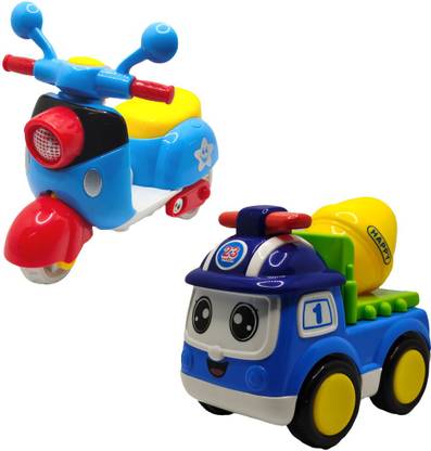 Vaniha Unbreakable Four-Wheel Drive Friction Powered Diecast Toy Set-A66