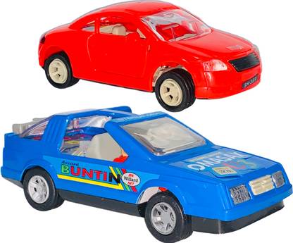 Wishmaster Pack Of 2 Super Deluxe Car + Small Size Pull Back & Go Toy Car Assorted Color