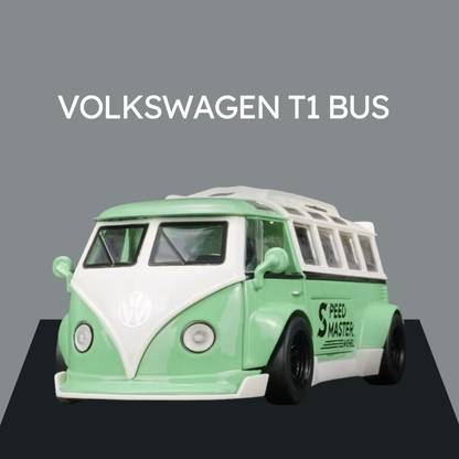 Glenston 1/32 Volkswagen Bus Transporter Model Car with Convertible Camping Van