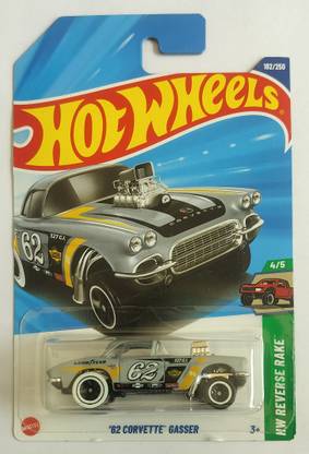 HOT WHEELS HW REVERSE RAKE 4/5 62 CORVETTE GASSER TOY CAR