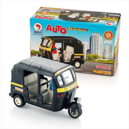 SHRISHA CREATION Pull Back Auto Riksha Miniature Scale Model (Multicolour )