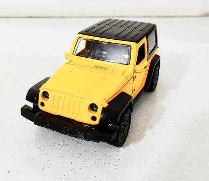shreekanak Metal Car Thar Yellow Car With Openable Door And Pull Back Function