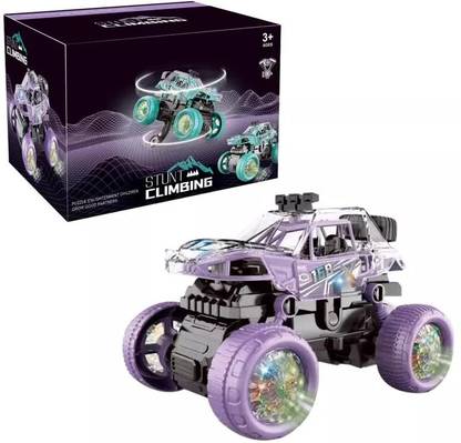 Nexteesh Battery Operated Stunt Climbing Car Vehicle Toy with 3D Projection Light, Music
