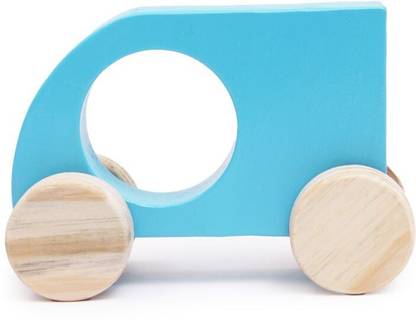 opatoys Wooden Push Toy Sky Blue Mini Sumo Car for Kids - Small Size (1 pcs)