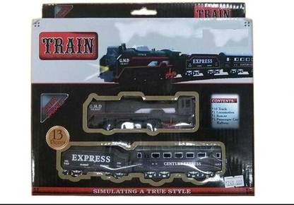 Tomar Creation Battery-Operated Express Train Set with Tracks for Interactive Play Time for Fun
