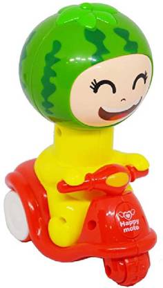 GDLY Non-Toxic Watermelon Push & Pull Along Colorful Press and Go Friction (scooter)
