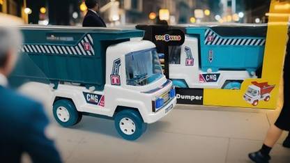 Quirky little Things Dumper Friction Powered, Heavy Shape with Solid Body and Openable Dump Trolley,