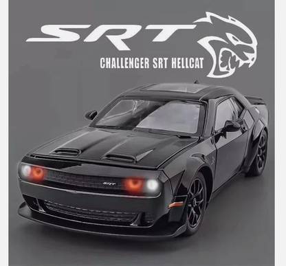 Devdhan 1:24 Dodge Challenger SRT Hellcat Alloy Car Model Diecasts Metal Sports Car Mode