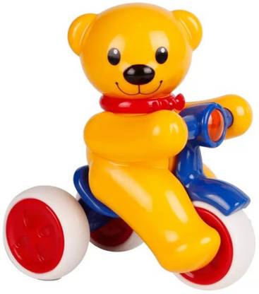 SVE Push N Go Bear with Tricycle Press and Go Colorful Press and Go Teddy Bear