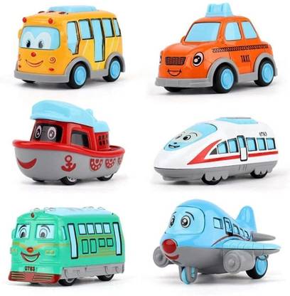 SPENOP Die-cast Metal Mini Cars Set Cartoon Train