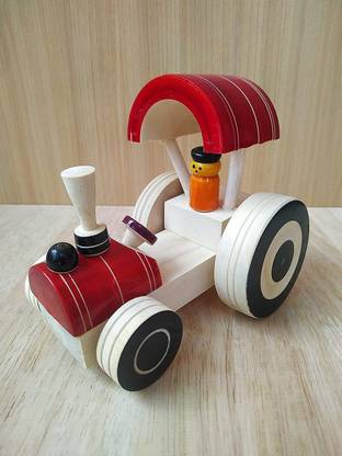 Jugnu Toys Wooden Tractor Toy
