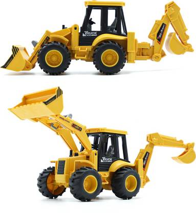 cktech 2 in 1 Construction Trucks Rotate by 180 Degree JCB Toy Loader JCB Toy and Excavator Vehicle Engineering Toy for 3 Years and Above Age Toddlers ,High Speed Friction Excavator