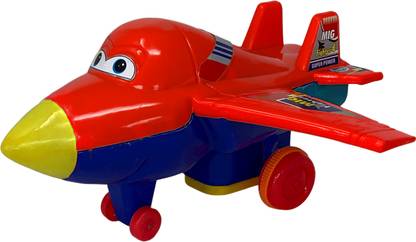 Giftary Kids Fighter Jet Cartoon Model Basic Aeroplan Model Push & Go | Mix Color 1 Pc