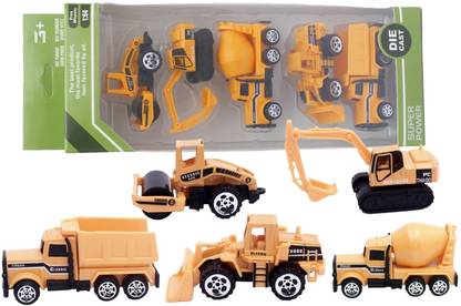 WOW toys Construction Vehicles set 1:64 scale die cast metal models- 6 pieces