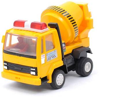 YAAH CREATION Plastic concrete mixer with rotatble mixer drum without battery ,pullback action