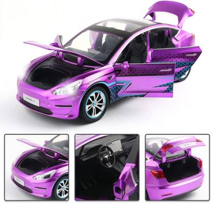 Magicwand 1:24 Die-Cast Teslla Model Y Piixar with Openable Doors Lights,Music