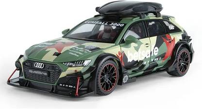 Just craft 1:24 Scale Audi RS6 Diecast Car Model with Sound Light Mini Auto Toy for Kids