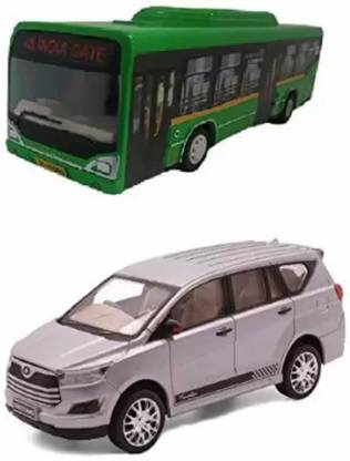 Hum Enterprise Low Floor Bus & Crysta Toy Car