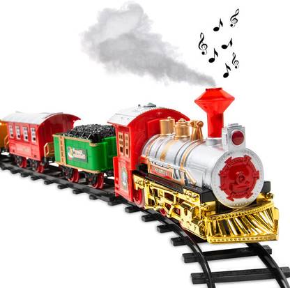 JOLARY Mini Electric Deluxe Train Track Game Play Set - 24 Pieces