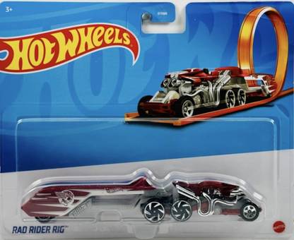 HOT WHEELS TRACK TRUCKS,RAD RIDER RIG RACING RIG 1:64 SCALE,WORKS ON TRACK,DIE-CAST VEHICLE