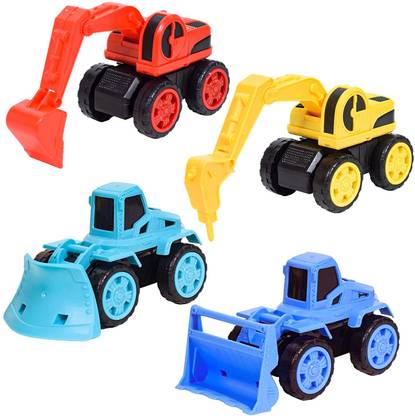 Extrawish Push n' GO Contractions Vehicle Set For kids Friction Toys JCB toy For Kids