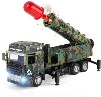 deoxy Army Vehicle Toys Missile Truck with Light & Sound,Gift for 3 4 5 6 7 8 Year