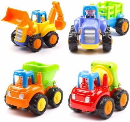 HouseOfCommon Unbreakable Automobile Car JCB Tractor with Trolly Truck Dumper Toys