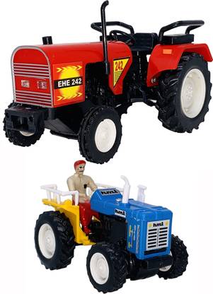 Miniature Mart Pull Back & Go Small Agricultural Farm Tractor Tractor & Mini Tractor Set Toys