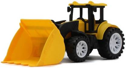 neoinsta shopping Medium size friction powered plastic bulldozer yellow color toy for kids