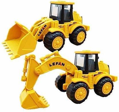 DEZICON ECOM Unbreakable Plastic Jcb Toy Excavator Bulldozer Toy For Boy 2 Year and Above