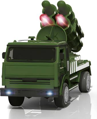 Toybot Rocket Launcher Toy Truck with Rotatable Launcher Military Combat Toy for Kids