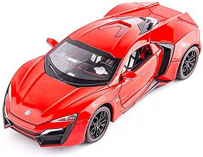 SALEOFF 1:24 Scaled LYKAN HYPERSPORT Die Cast Pull Back Car Model with Lights and Sound