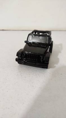 kuchuk Metal Black Car With Openable Doors And Back With Pull Back Function