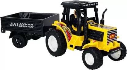 mnr Plastic Indian Automobile Model Tractor With Cargo Transport Trolley Toys