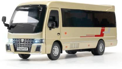 MOOBOO 1: 32 Scale Toyo ta Coaster Bus Toy Model Car for Kids Die cast Model Bus