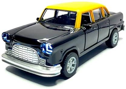 SSE Mumbai Taxi CAR Metal Plastic Toys Ambassador Taxi Car Toy, Pull Back Action