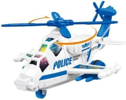 Pluspoint Push & Go Rescue Durable Friction Police Helicopter/SWAT Chopper Pretend Toy