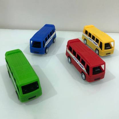VRUX 4 PCS SMALL BUS TOY FOR KIDS