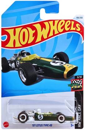 HOT WHEELS '67 LOTUS TYPE 49 HW RACE DAY,DIE-CAST TOY VEHICLE