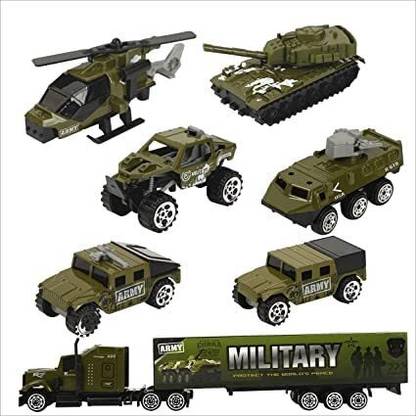 PRIMEFAIR Military Car Play Set Metal Car Set For Kids Army Metal Car Set For Kids