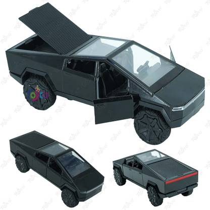 Toyco Tesla Cyburtruck Diecast Alloy Metal Replica Toy Car (Open Door & Pull Back)