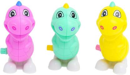 Aarjay set of 3 wind-up dinosaur toys – fun, safe & colorful play for kids age 3+