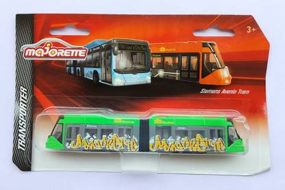 Majorette SIEMENS AVENIO TRAM FROM TRANSPORTER SERIES, GREEN COLOR TOY