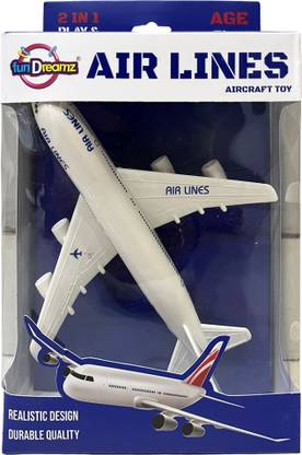 Kidziit Air Lines Aircraft Toy Pull Back Toy Airplane