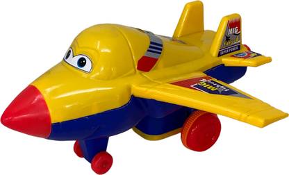 Miniature Mart Kids Cartoon Fighter Jet Plane Model Hand Push & Go Big Size Toys For Kids