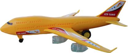 neoinsta shopping Big size friction powered aeroplane toy yellow color