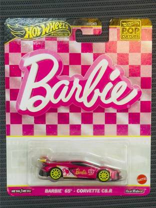 JPI Hot Wheels Mattel Metal Premium Toy Car Barbie 65Th Anniversary Corvette C8.R