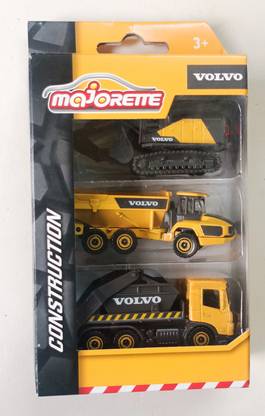 Majorette Volvo 3 Piece Set of Trucks From Construction Series , 3 Piece Set