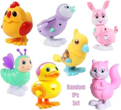 Kidzoy Jumping Bird Animals Key Operated Wind Up Colorful Funny Moving Toys for Kids